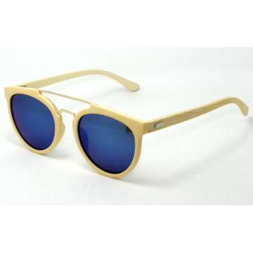 Lunettes de soleil Real Bamboo Wooden, PC + Lunettes de soleil en bambou